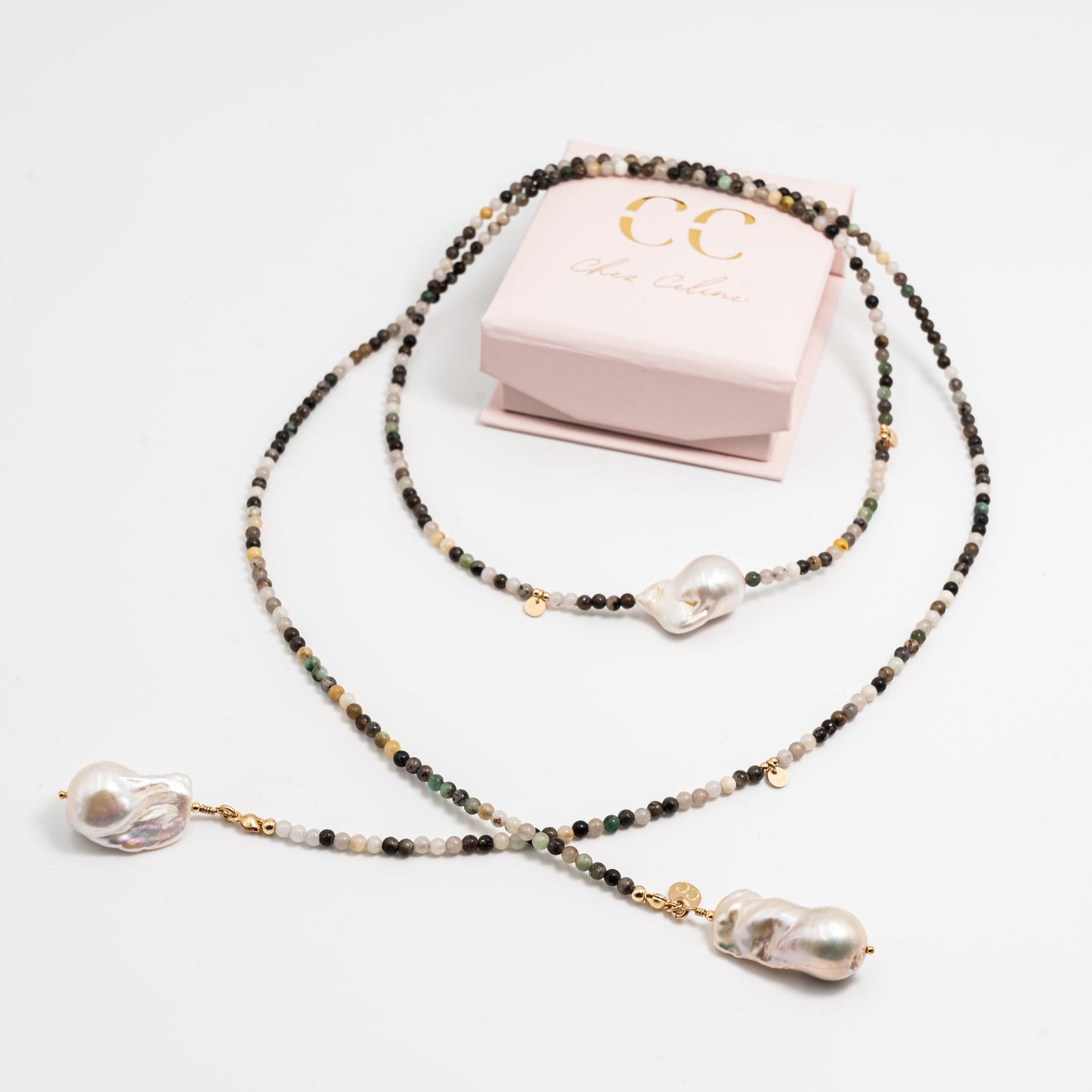 Émeraude Lariat Nyaklánc