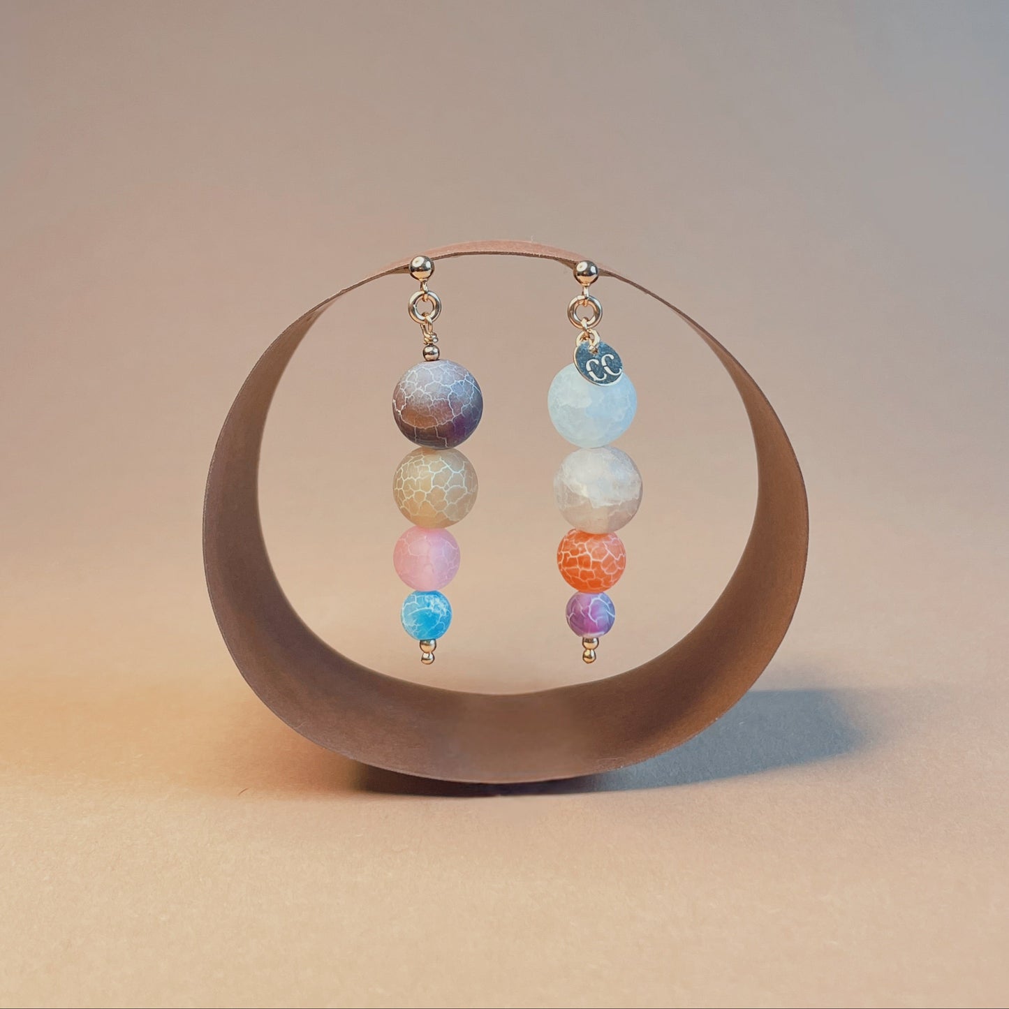 Bonbon Szivárvány Nyaklánc és Fülbevaló Szett 