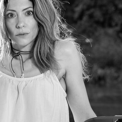 Duchesse Bőr Lariat Nyaklánc 