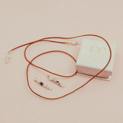 Sakura Bőr Lariat Nyaklánc