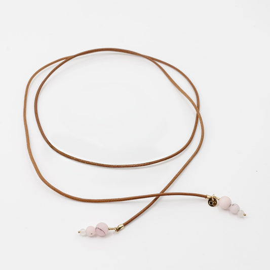 Sakura Bőr Lariat Nyaklánc