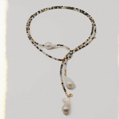 Émeraude Lariat Nyaklánc