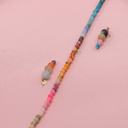 Bonbon Szivárvány Nyaklánc és Fülbevaló Szett 