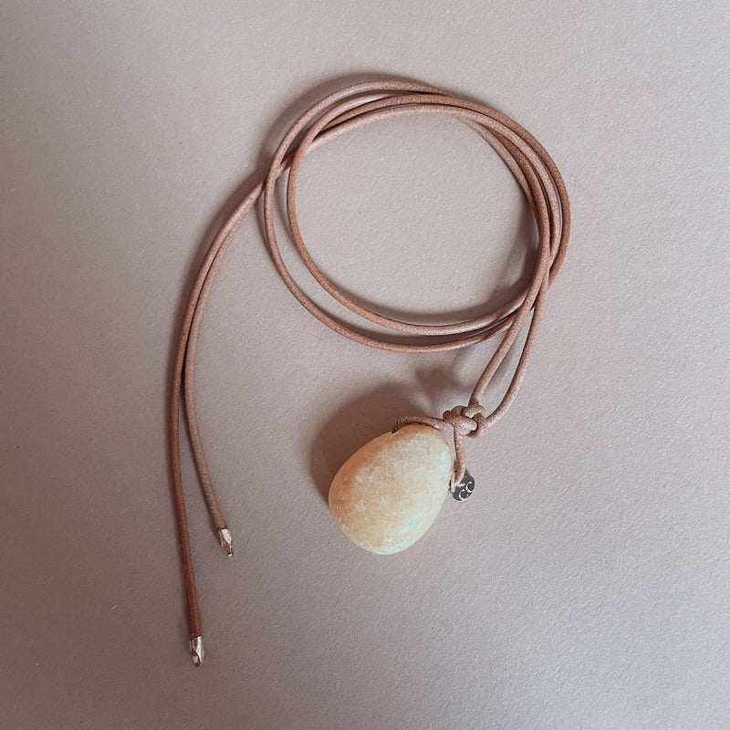 Mellonia Leather Necklace / Unique Piece