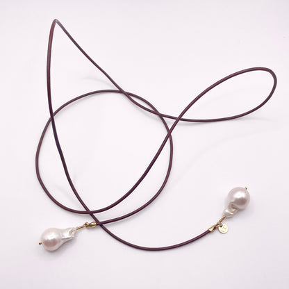 Duchesse Bőr Lariat Nyaklánc 